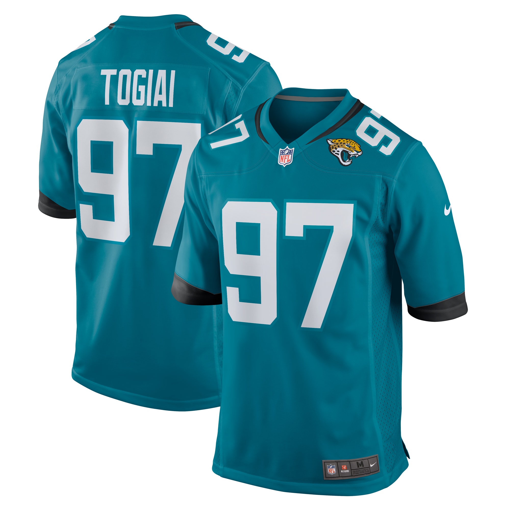 Tommy Togiai Jacksonville Jaguars Team Game Jersey – Teal