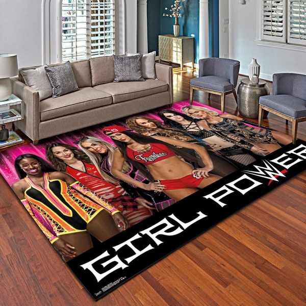 Wwe Girl Power Area Rug, Living Room Carpet