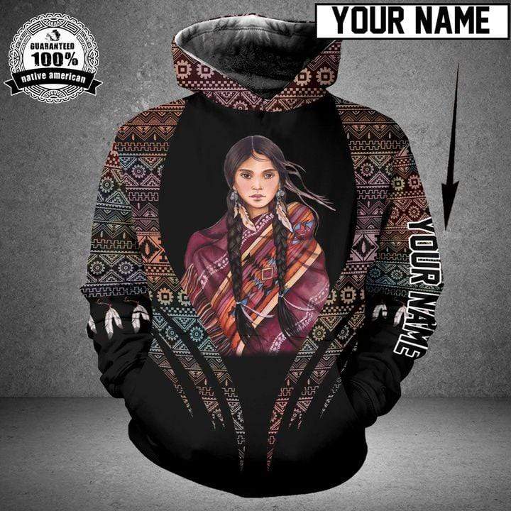 Native Americans Girl Custom name Hoodie #KV