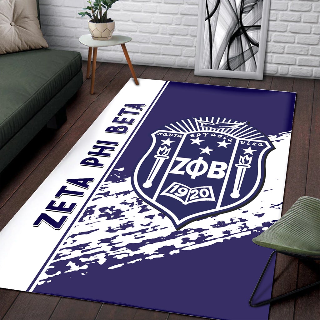 Wonderprint Area Rug Zeta Phi Beta Area Rug Quarter Style Lt10