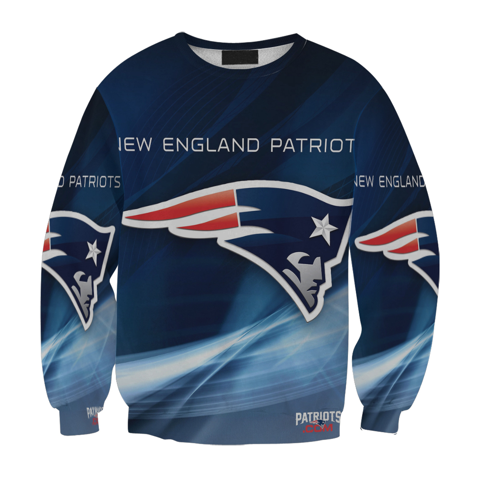 New England Patriots Light Navy Gift For Fan 3D Full Printing Sweatshirt