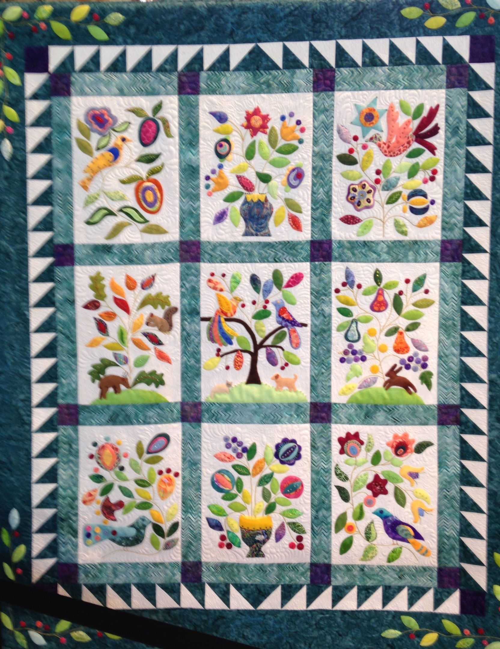 Flower Garden With Bird CLA2110255Q Quilt Blanket