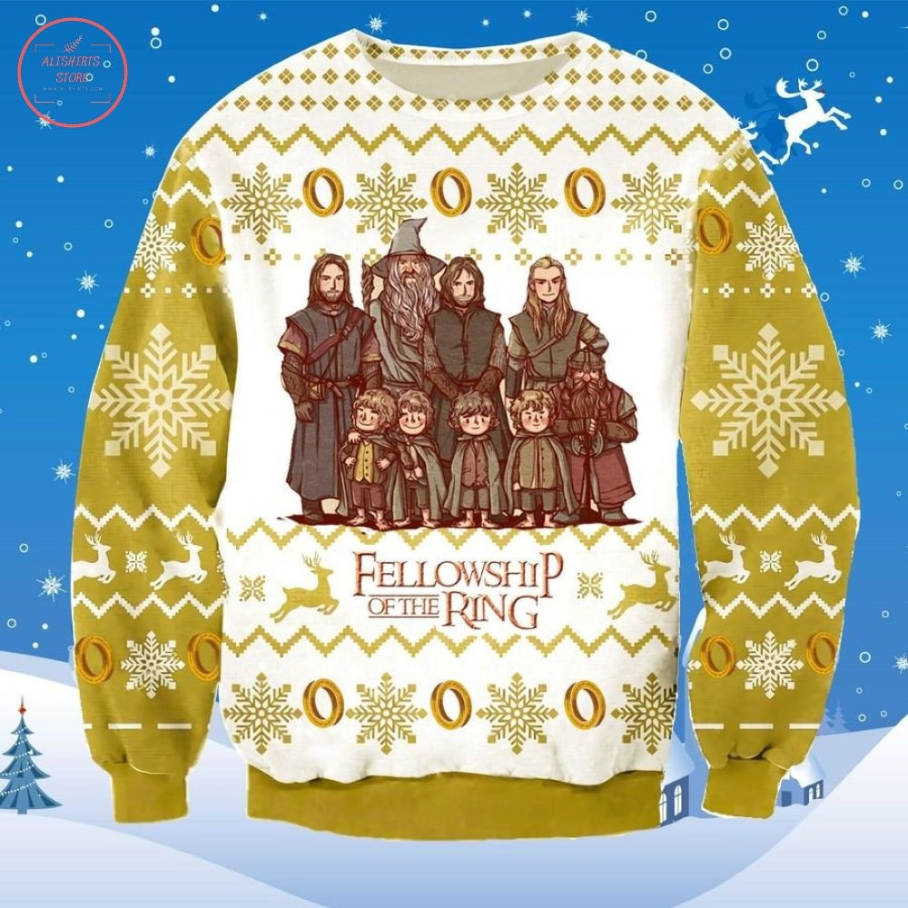 Fellowship Lord Of The Rings Ugly Christmas Sweater