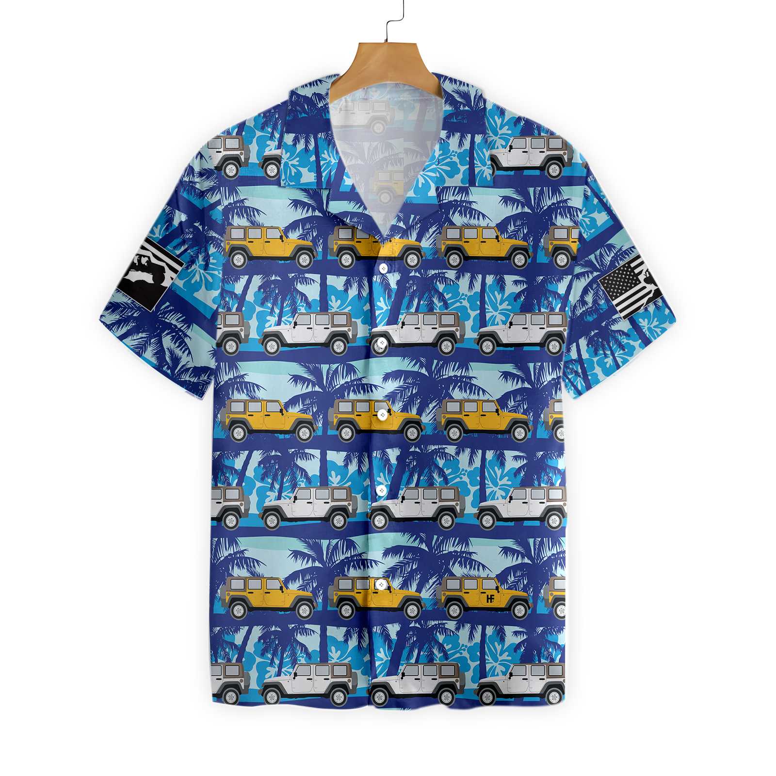 Tropical Blue Jeep Hawaii Shirt Ha72621