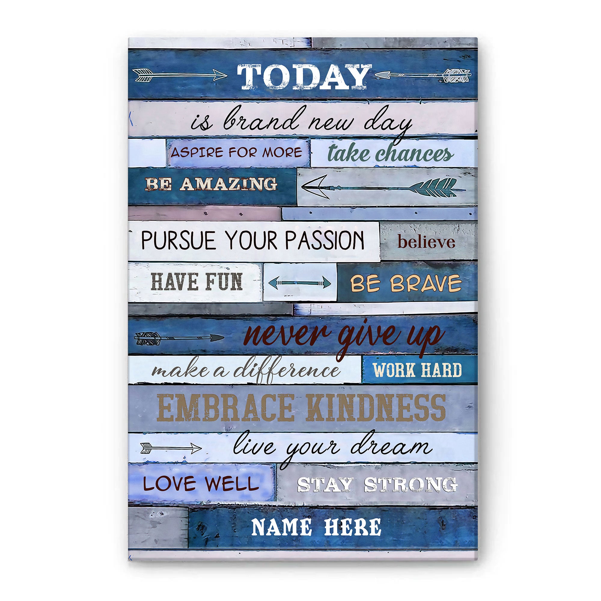 Personalized Inspirational Poster & Canvas, Today Is A Brand New Day