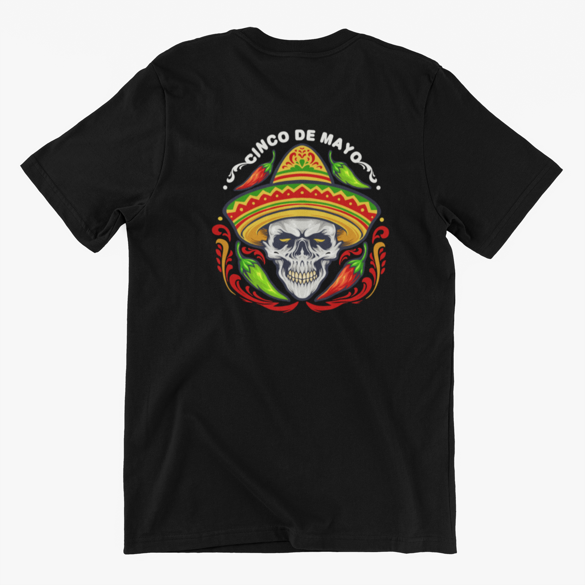 Cinco De Mayo Mexican Skull With Hat Unisex T-Shirt