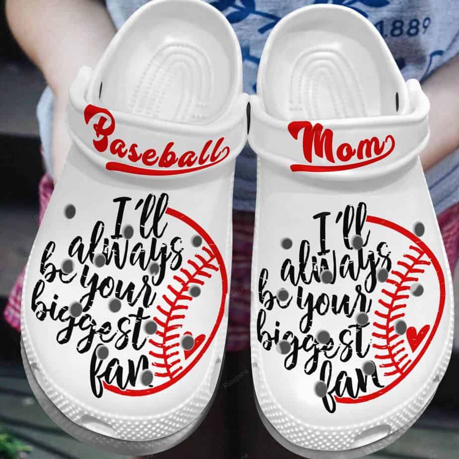 Baseball Mom Shoes Crocss Clog Message Biggest Fan Baseball Crocbland Clog For Men Women