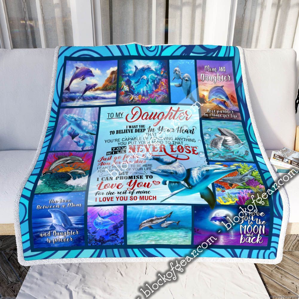 To My Daughter, Dolphin Sofa Throw Blanket