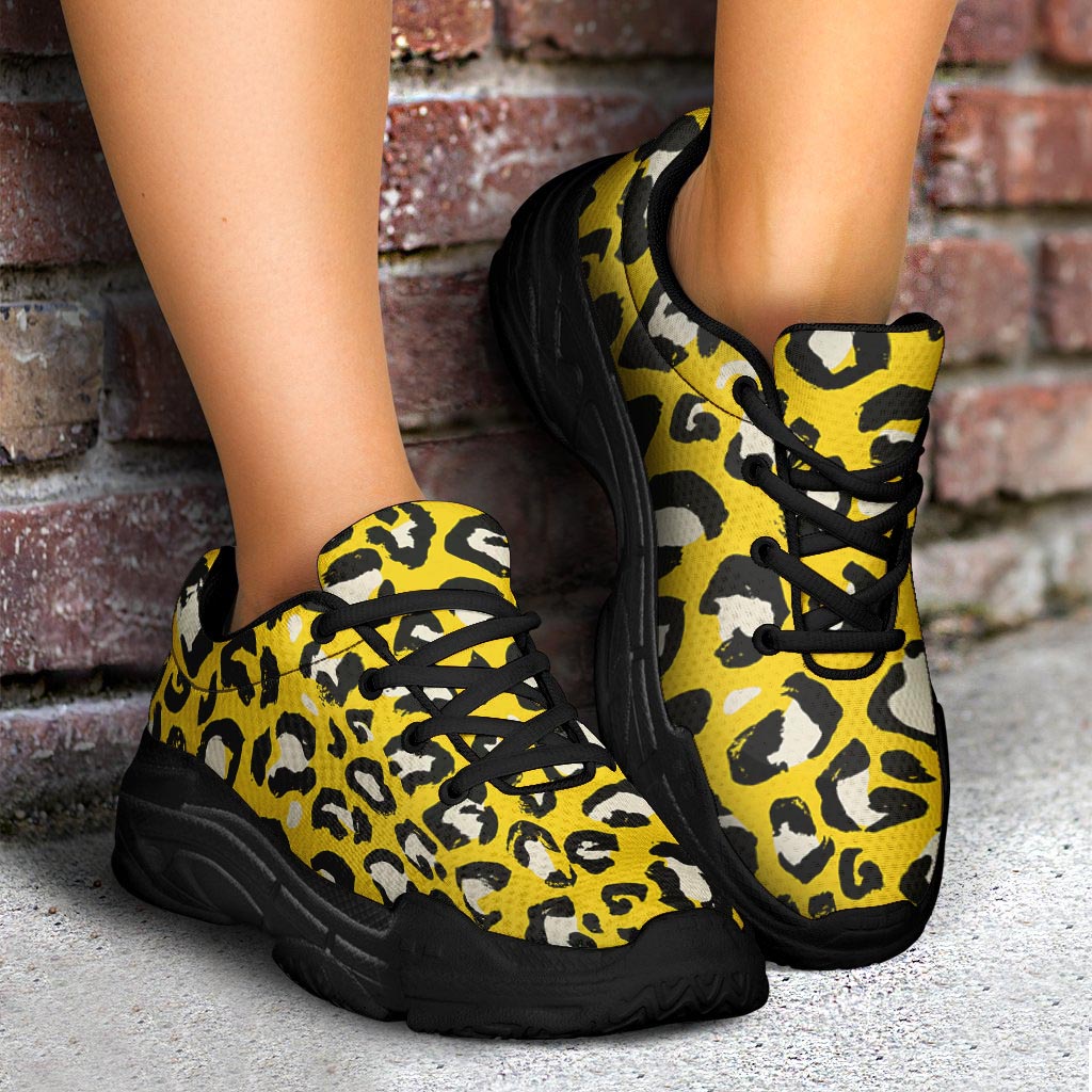 Yellow Leopard Chunky Sneaker