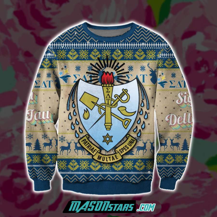 SIGMA DELTA TAU 3D PRINT UGLY CHRISTMAS SWEATSHIRT