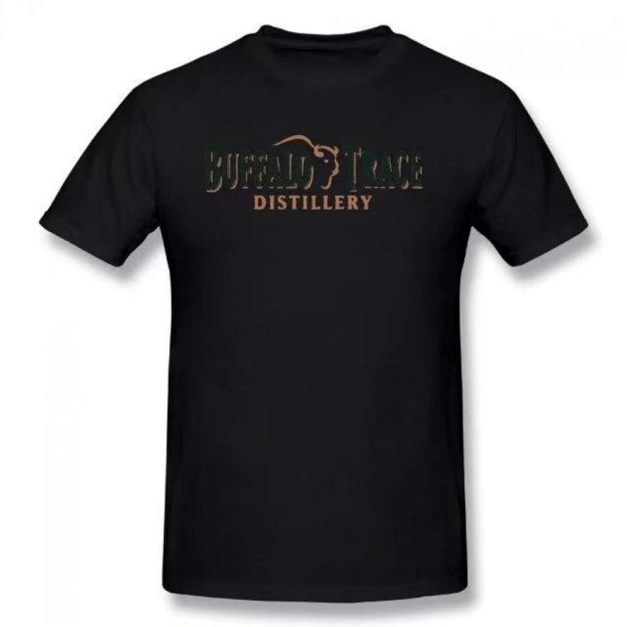 Buffalo Trace Sky Summer Basic Casual Short Cotton T-Shirt