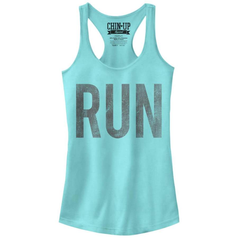 CHIN UP Junior’s Run  Racerback Tank Cancun