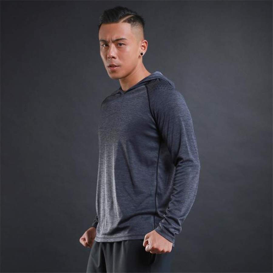 2018 Autumn New Mens Hooded Hoodies Fashion Casual Thin Male Gyms Fitness Bodybuilding Sweatshirt Sportswear Brand 3 Color