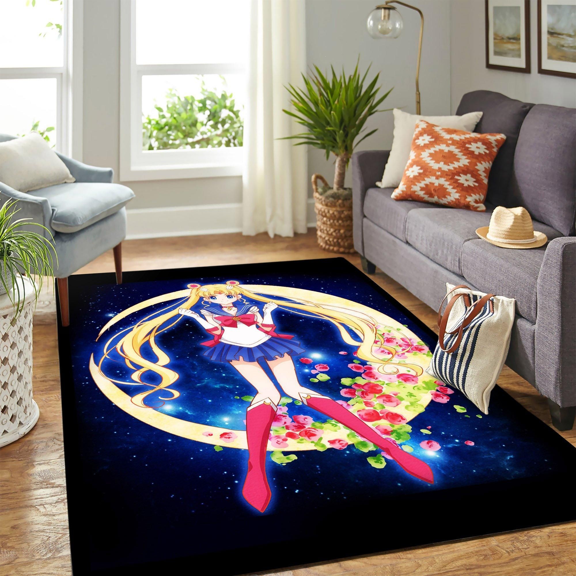 Sailor Moon Area Rug Geeky Carpet – home decor – Bedroom Living Room decor