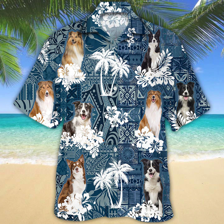 Personalized Dog Aloha Collie Hawaii Flowers Shirt For Lovers Ha79361