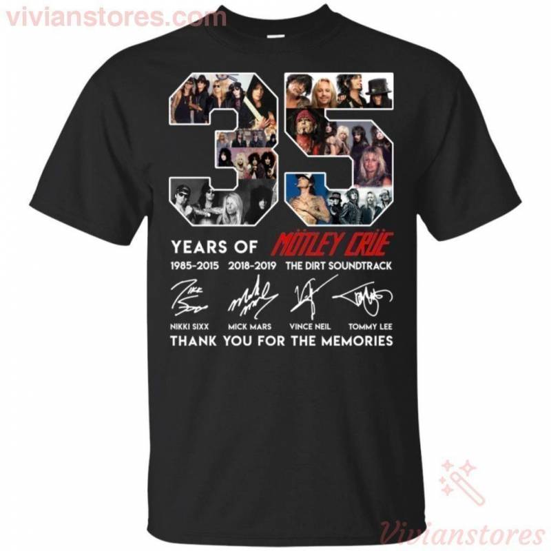 Motley Crue 35 Years Anniversary For Motley Crue Fans T-Shirt