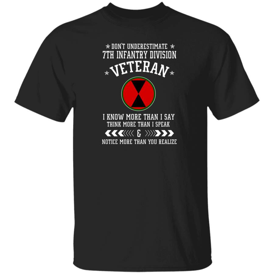 Don’t Underestimate 7th Infantry Division Veteran T-Shirt Veterans Day Christmas Gift Mug