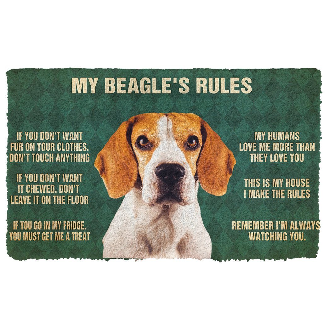 Gearhumans  Gearhuman 3D My Beagle’s Rules Doormat