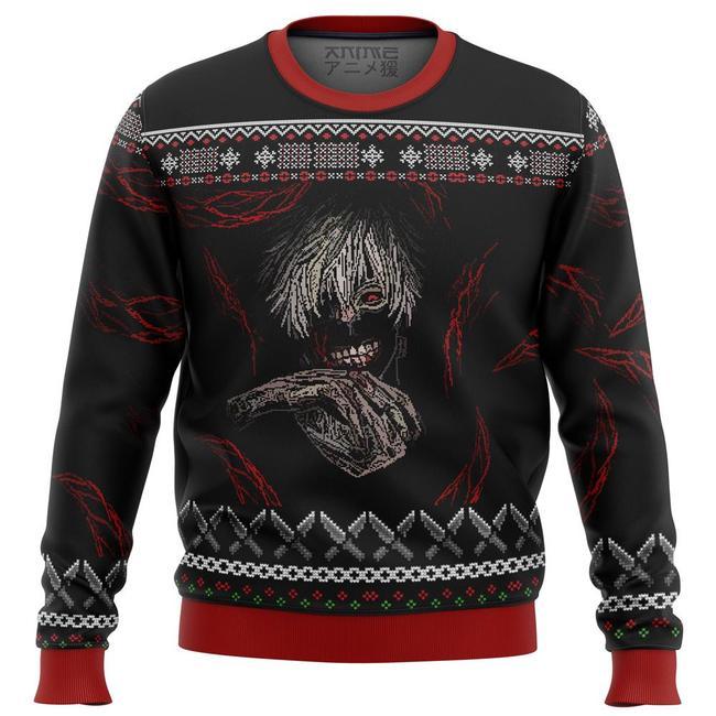 TOKYO GHOUL DARK KANEKI PREMIUM UGLY CHRISTMAS SWEATER – AMAZING GIFT IDEA – THANKSGIVING GIFT