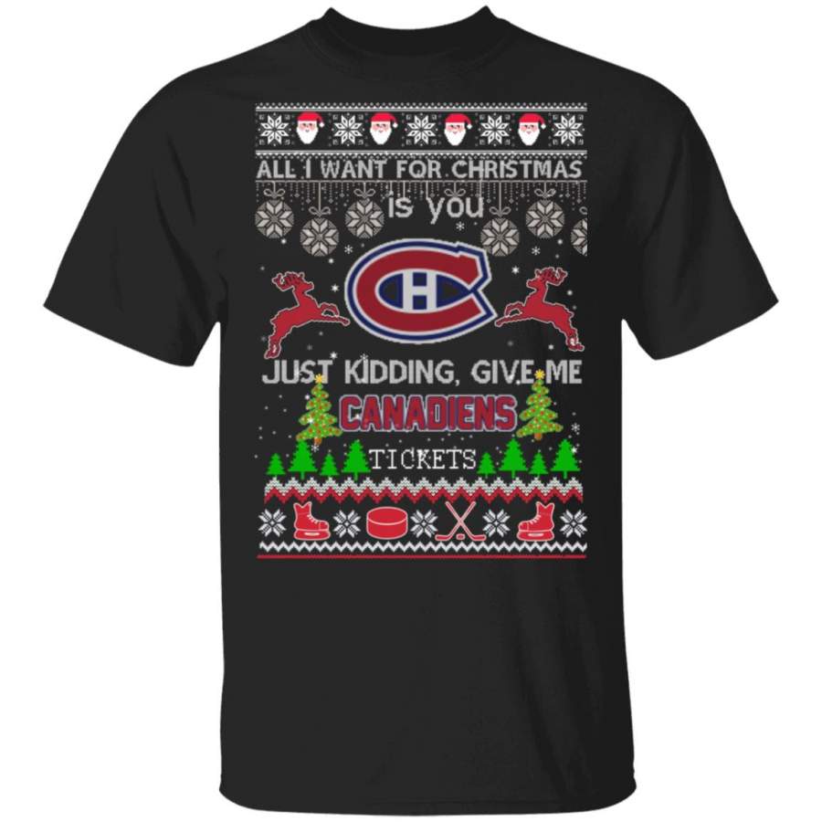 All I Want For Christmas Is You Montreal Canadiens Ice Hockey Ugly Christmas Sweater, Hoodie, Sweatshirt