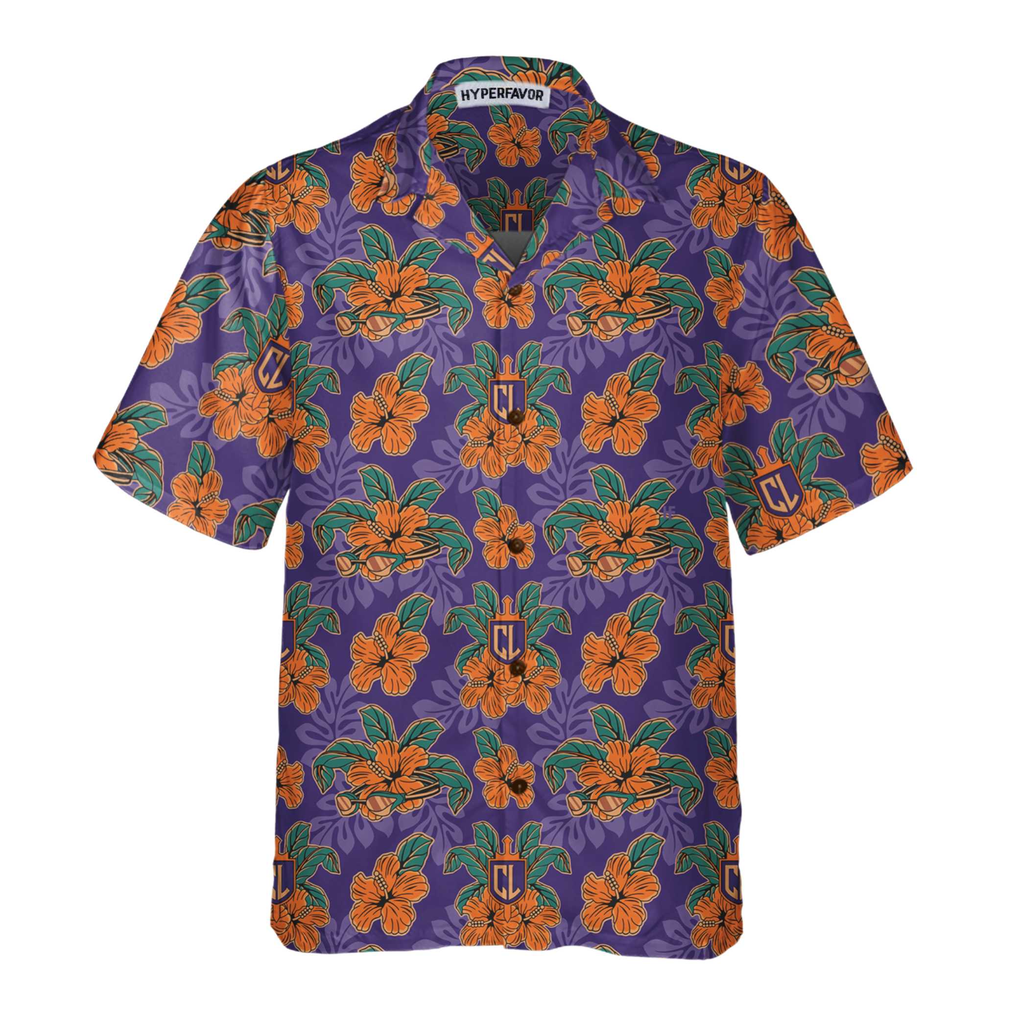 Cl Tropical Floral Purple Hawaii Shirt Ha32517