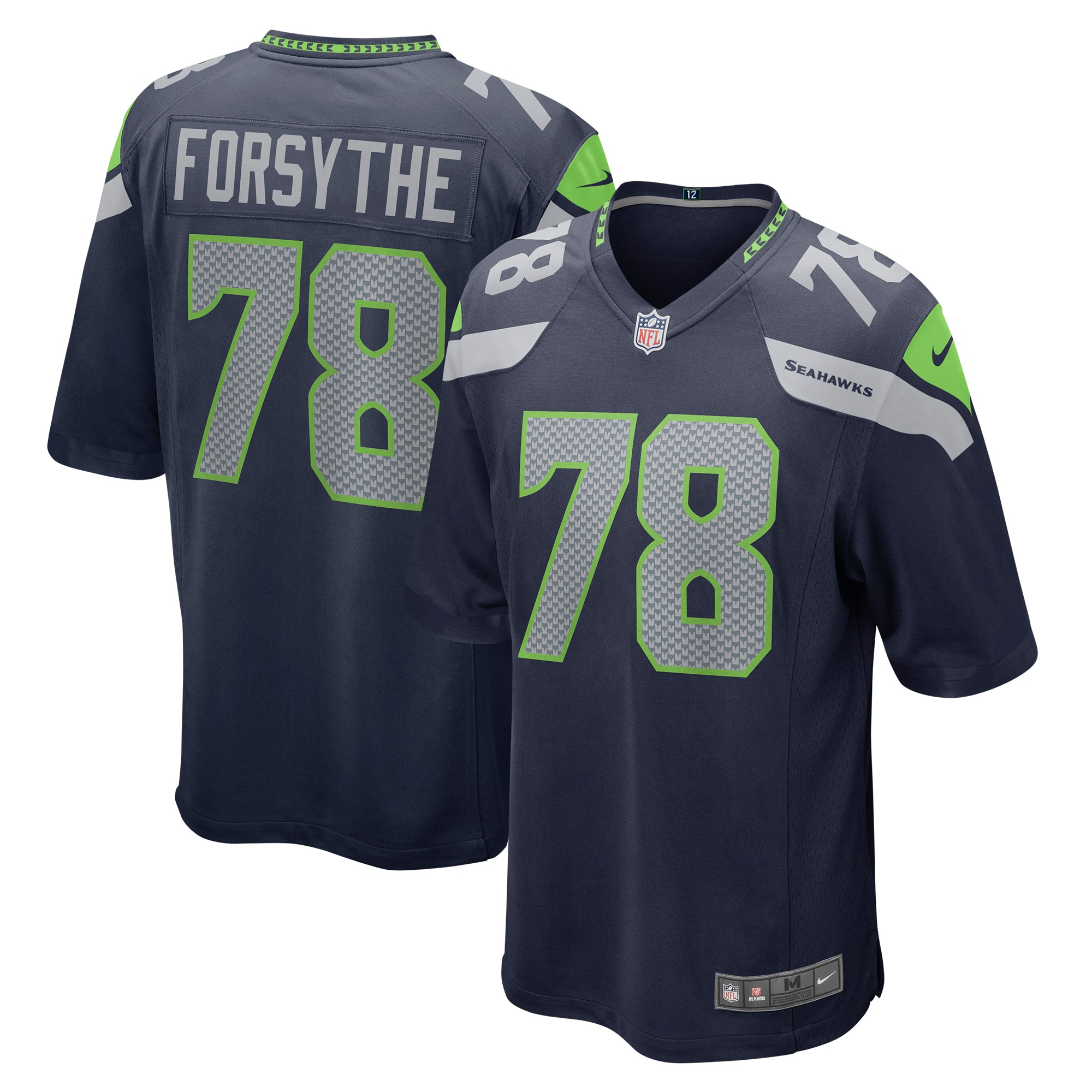 Stone Forsythe Seattle Seahawks Game Jersey – College Navy