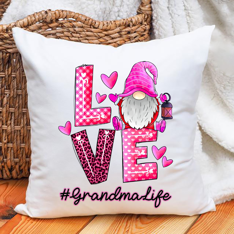 Love Grandma Life Gnome Indoor Pillow