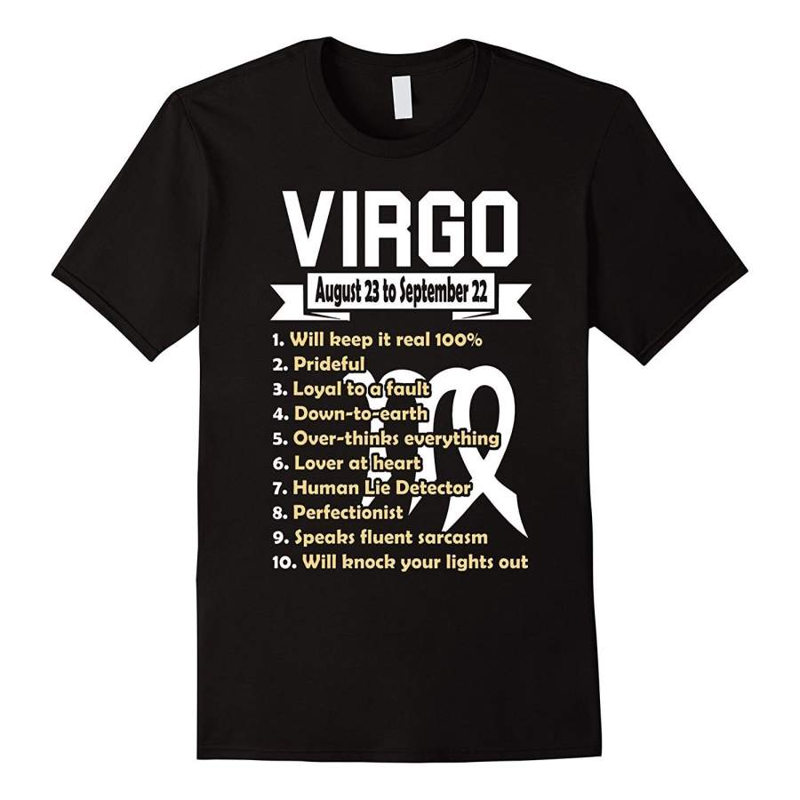 Virgo August 23 To September 22 Birthday Gift Born T Shirts Men Cotton T-Shirt