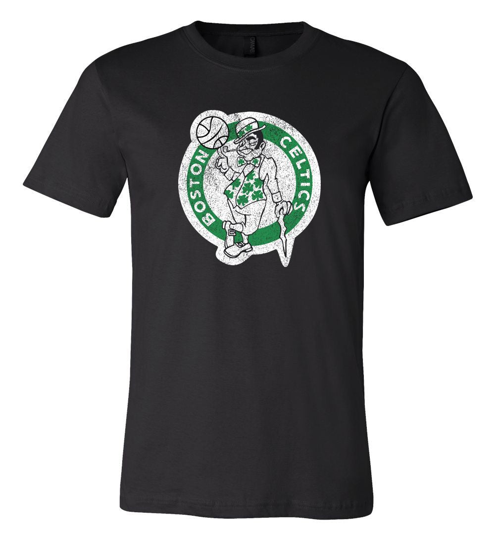 Boston Celtics Distressed Logo T Shirt