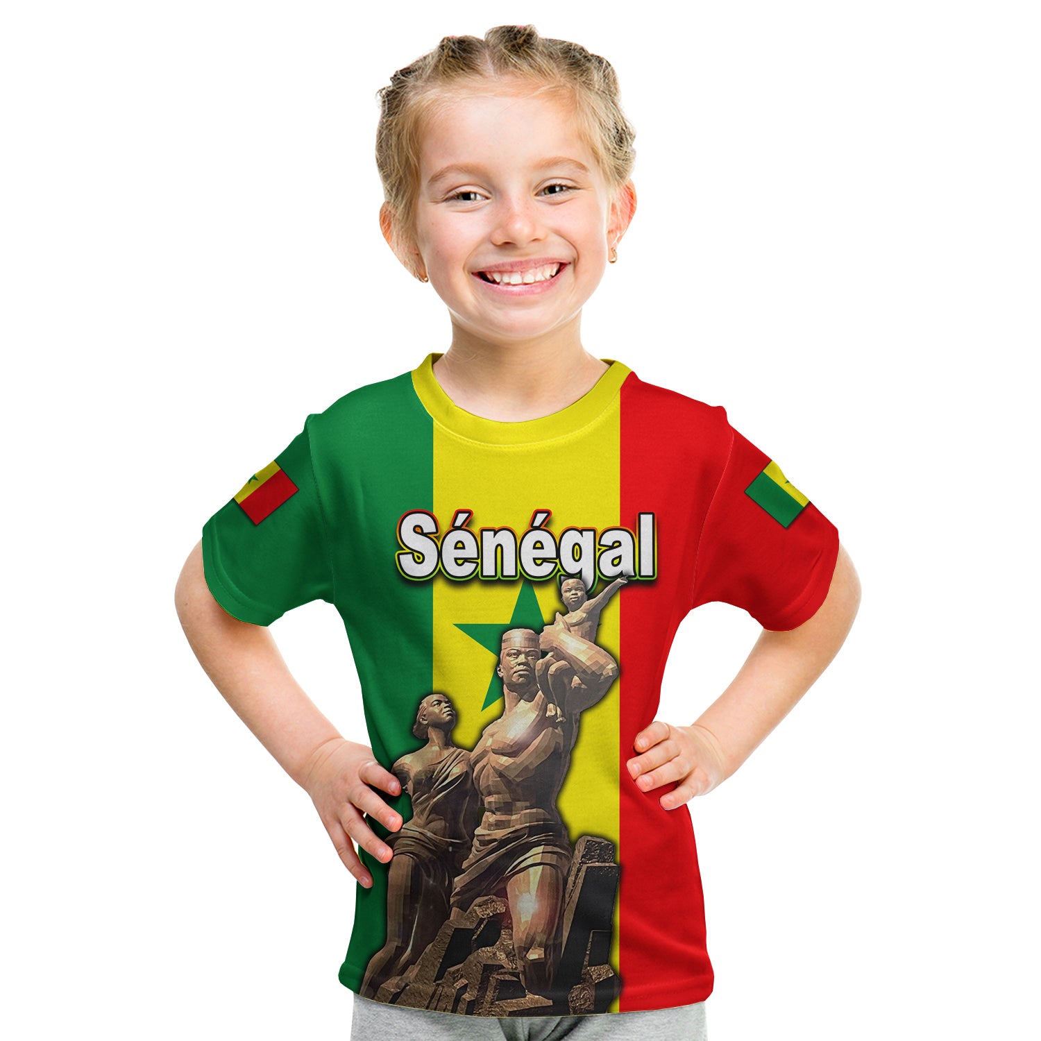 Senegal Independence Day T Shirt Kid African Renaissance Monument Lt6