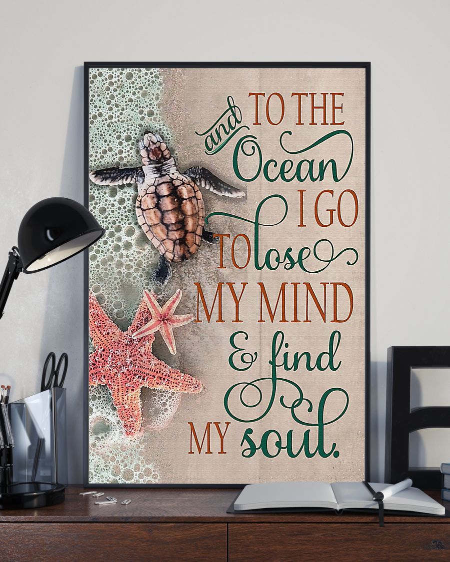 To The Ocean Turtle Vertical Canvas And Poster | Wall Decor Visual Art ...