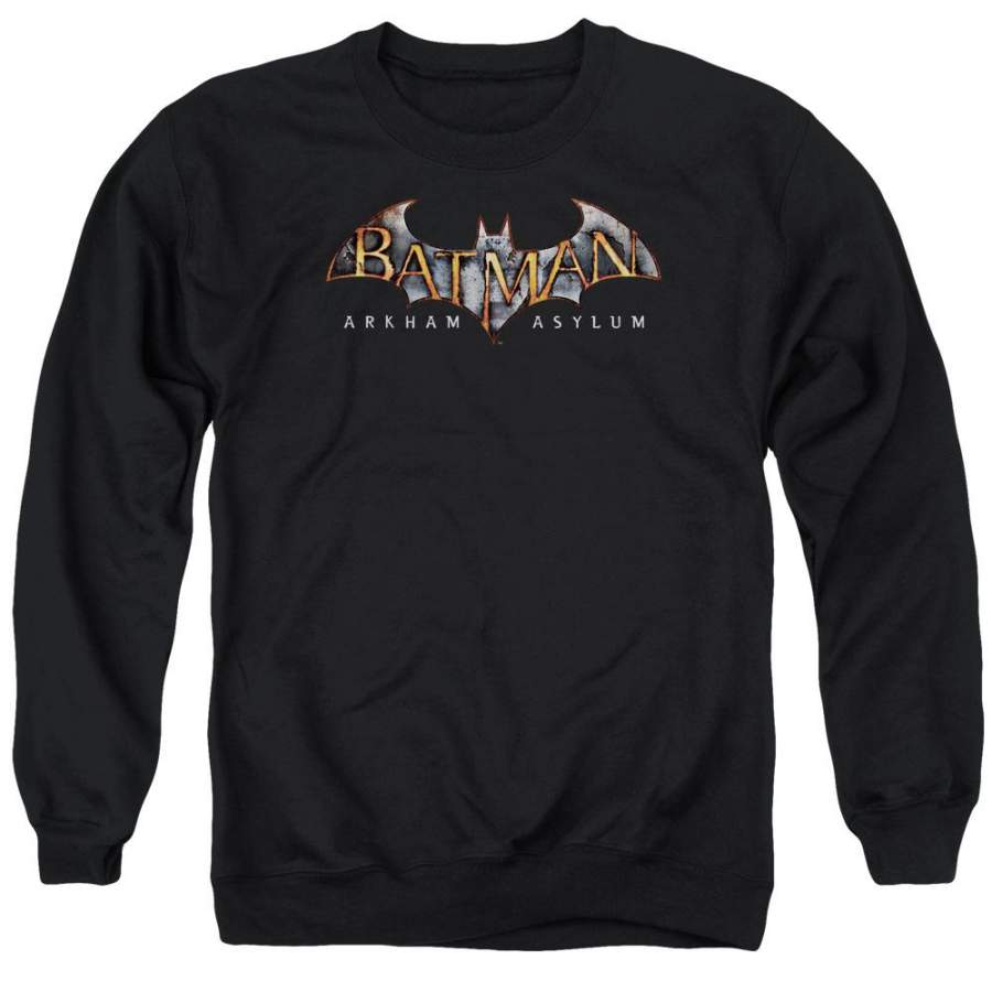 Batman Aa – Arkham Asylum Logo Adult Crewneck Sweatshirt