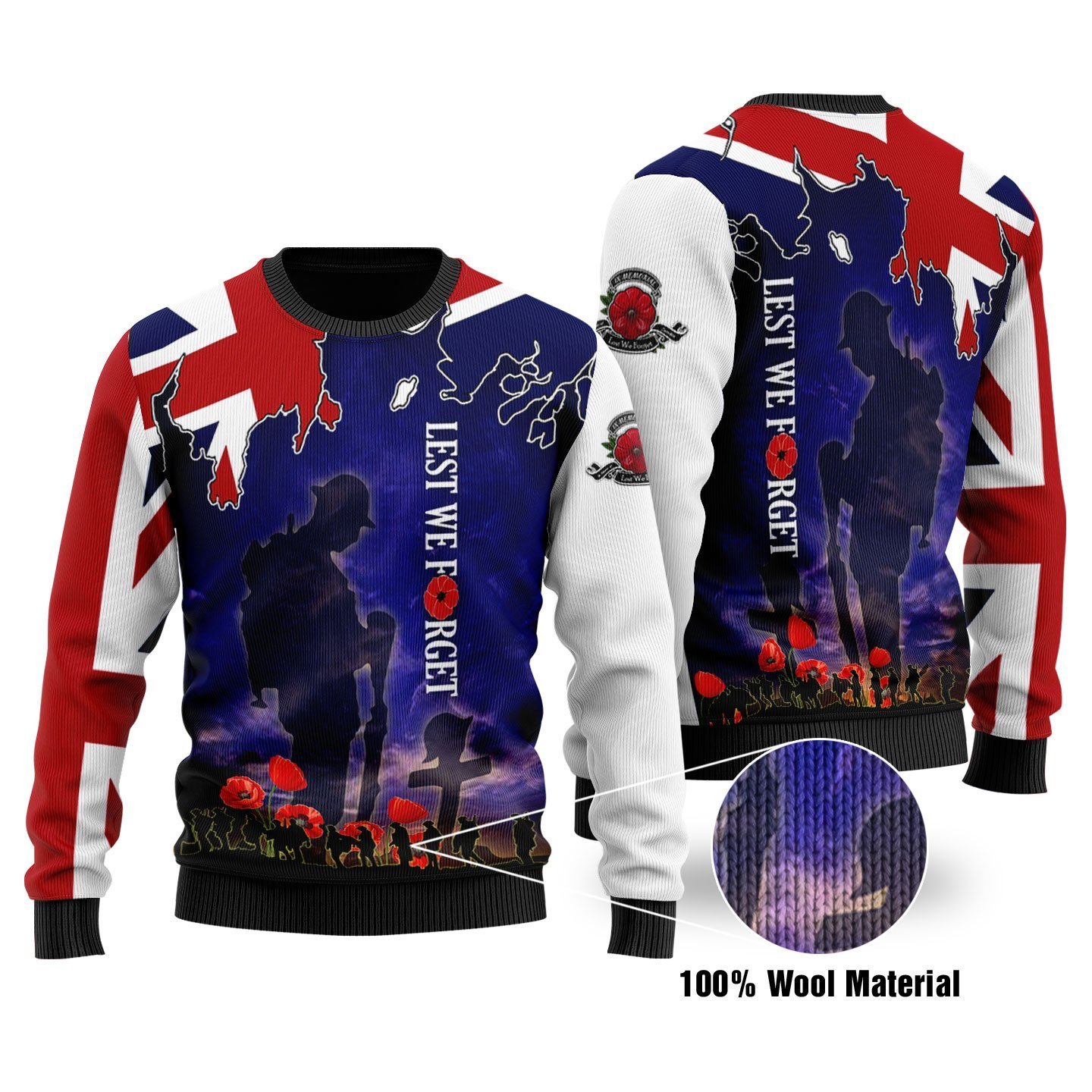 United Kingdom Veterans Ugly Christmas Sweater | Unisex | Adult | Us1677