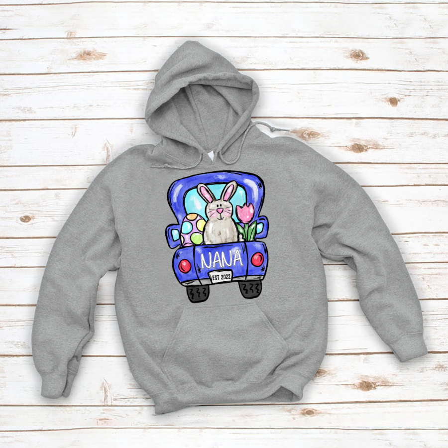 Nana Est Bunny Cute Easter Hoodie