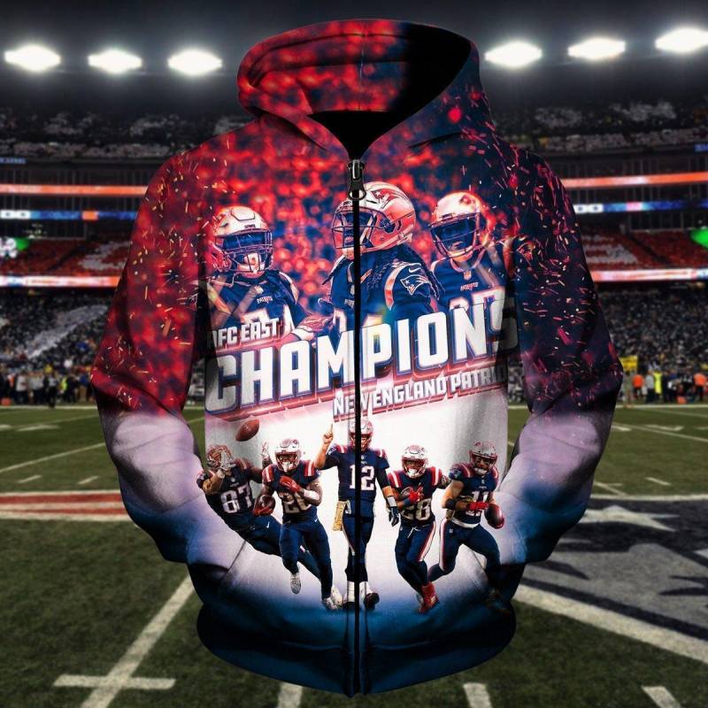 New England Patriots Champions Hoodie Unisex 3D All Over Print