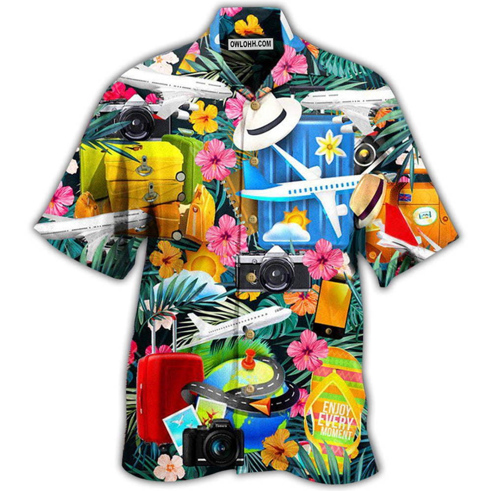 Airplane Take Your Flights Go Anywhere With Lovely Flower – Hawaiian Shirt  – Owl Ohh