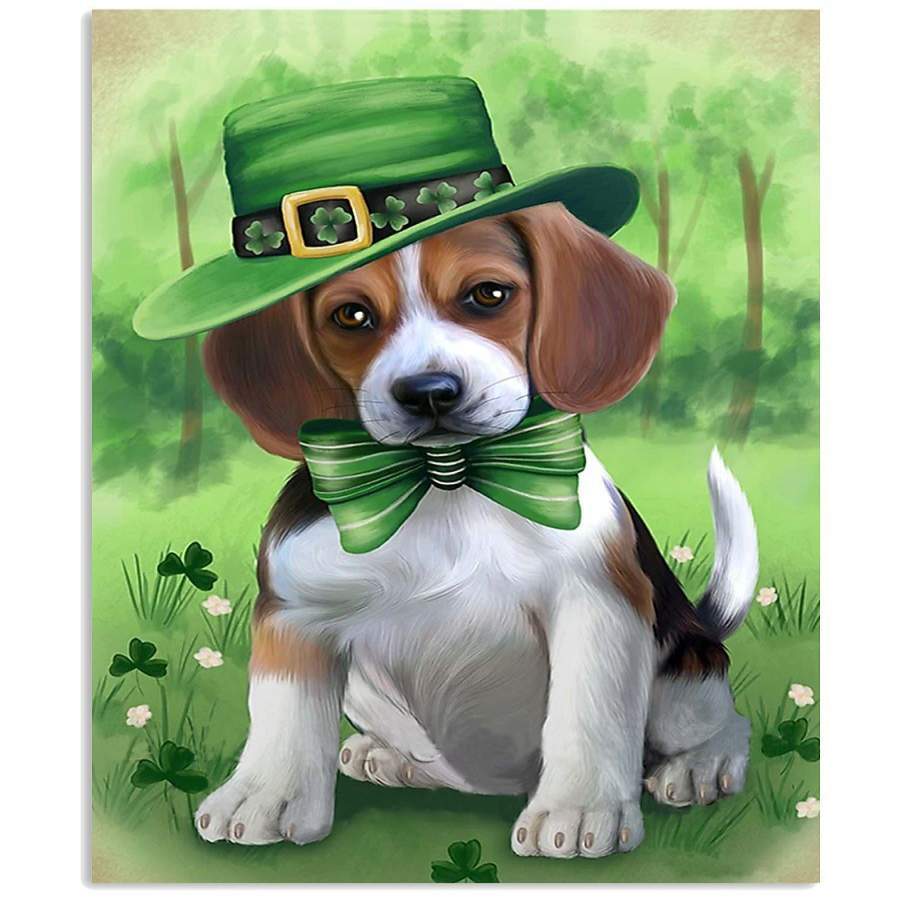 Beagle Puppy Shamrock Gifts For St Patrick’s Day Vertical Poster