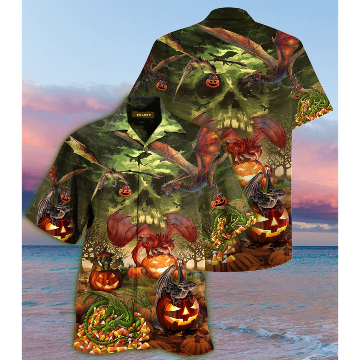 Spooky Dragon Halloween Hawaii Lover Hawaii Shirt For Men Women Ha4730