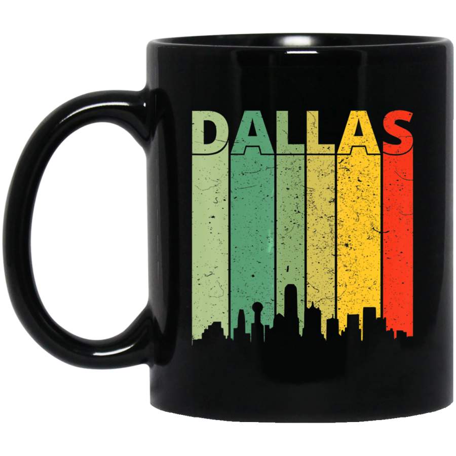 Dallas  80’s Vintage Retro Dallas Texas Skyline Coffee Mug