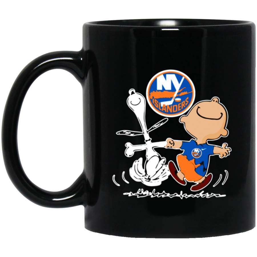 Charlie Brown & Snoopy New York Islanders Mug 11 oz 15 oz Black Mug