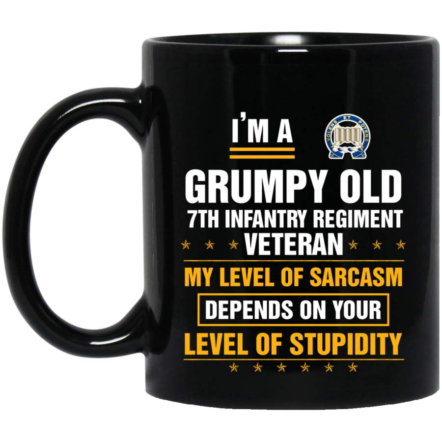 Grumpy Old 7th Infantry Regiment Veteran Tshirt Veterans Day Christmas Gift Mug