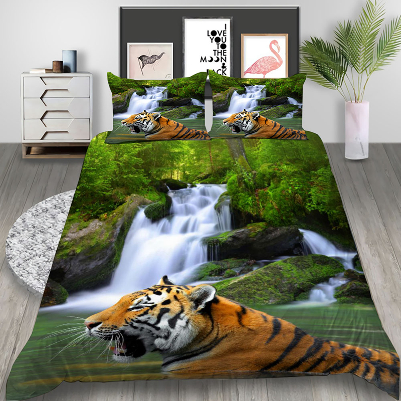 Arrival Tiger 3D Printed Bedding Set Duvet Covers Pillowcases Set Bedclothes Bed