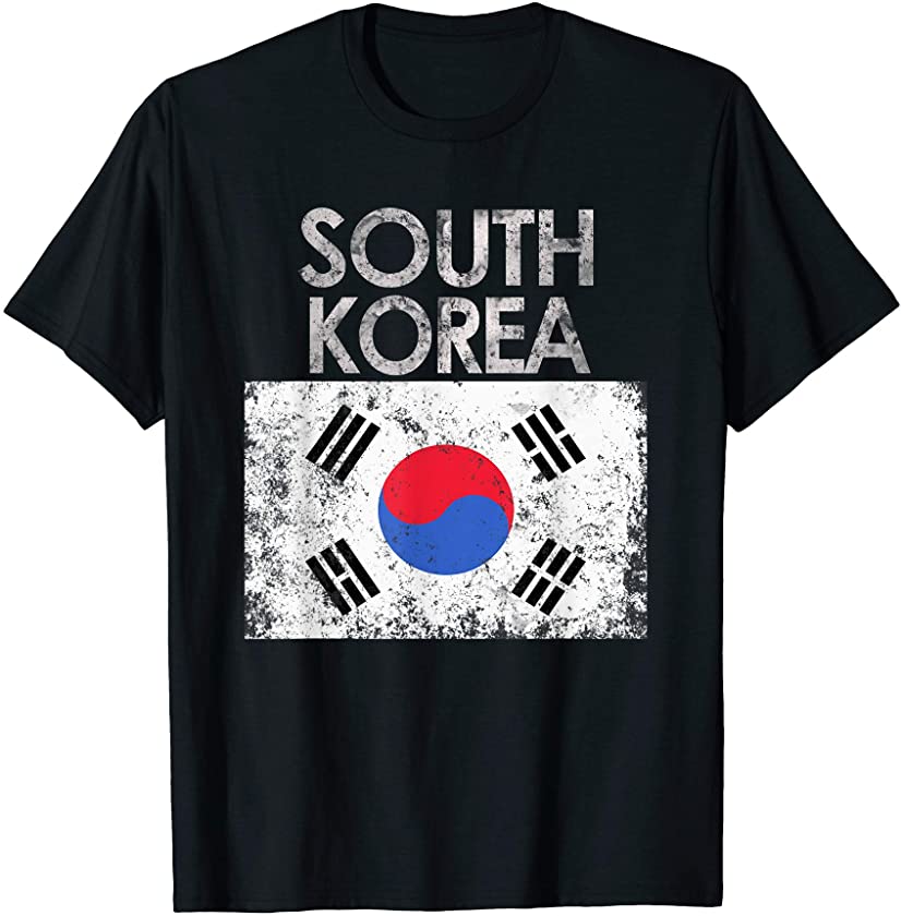 Vintage South Korea Flag Pride Gift T-Shirt