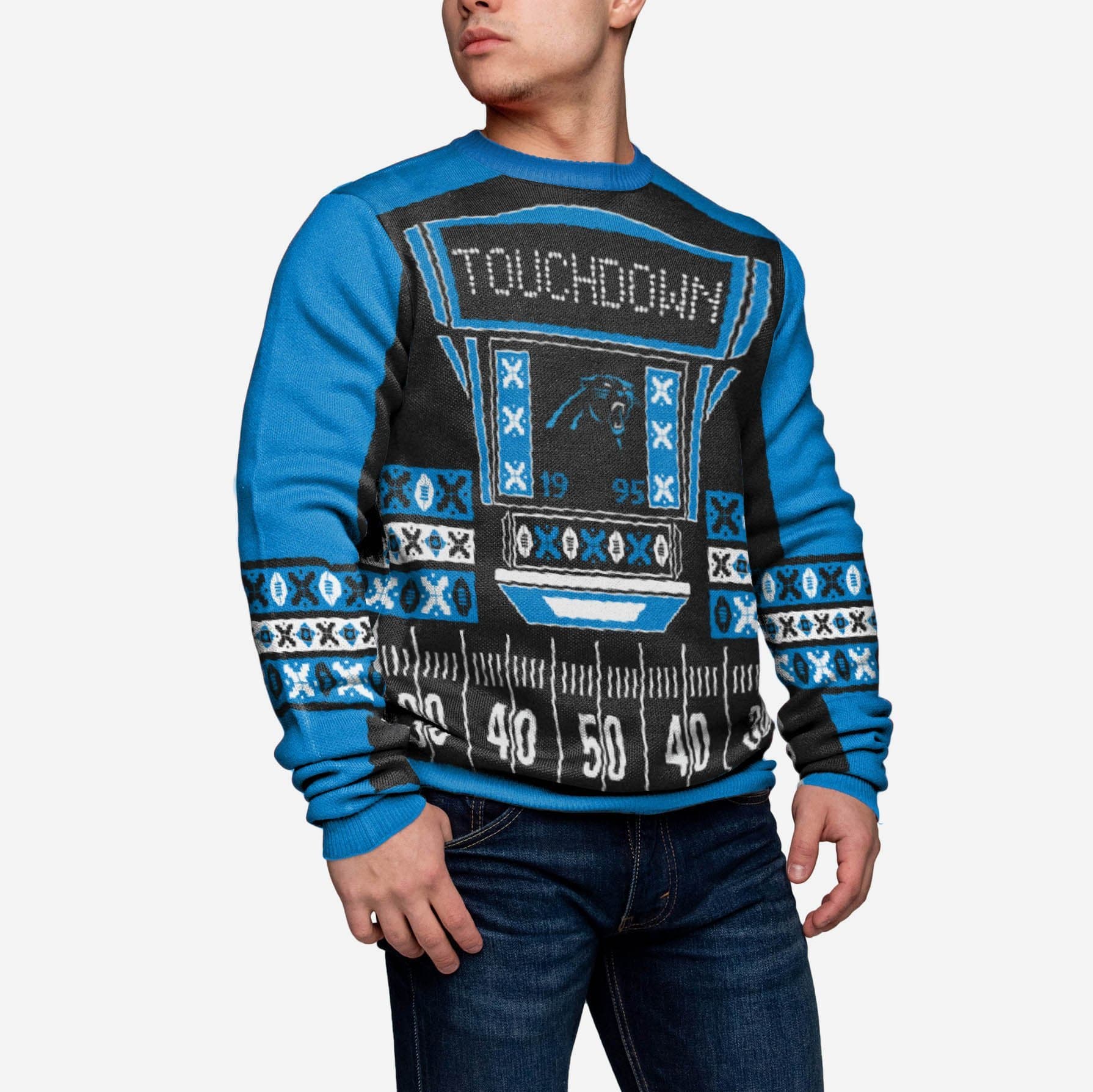 Carolina Panthers Ugly Light Up Sweater