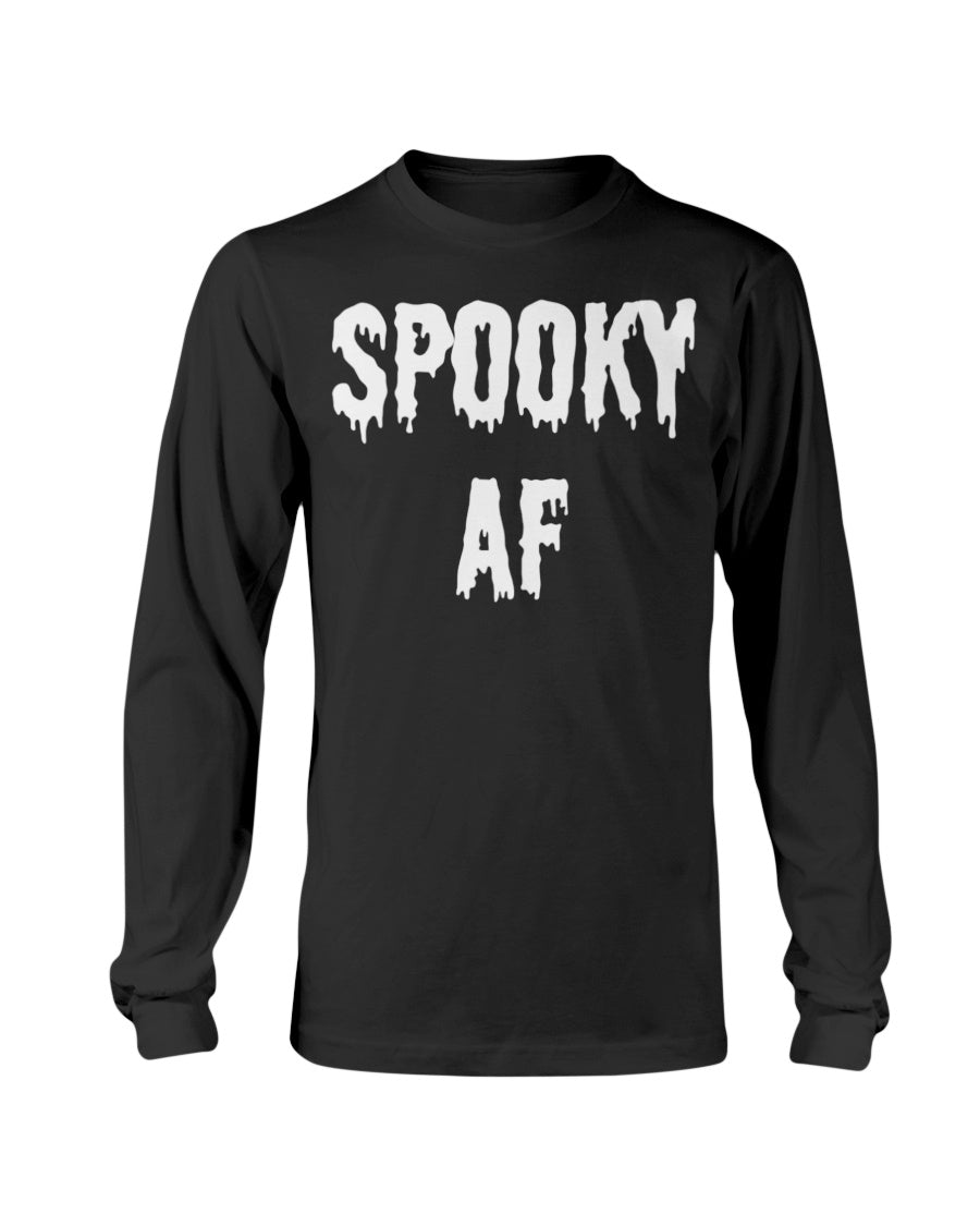 Womens Spooky Af Funny Halloween Costume Quote White Print Sweatshirt & Hoodie