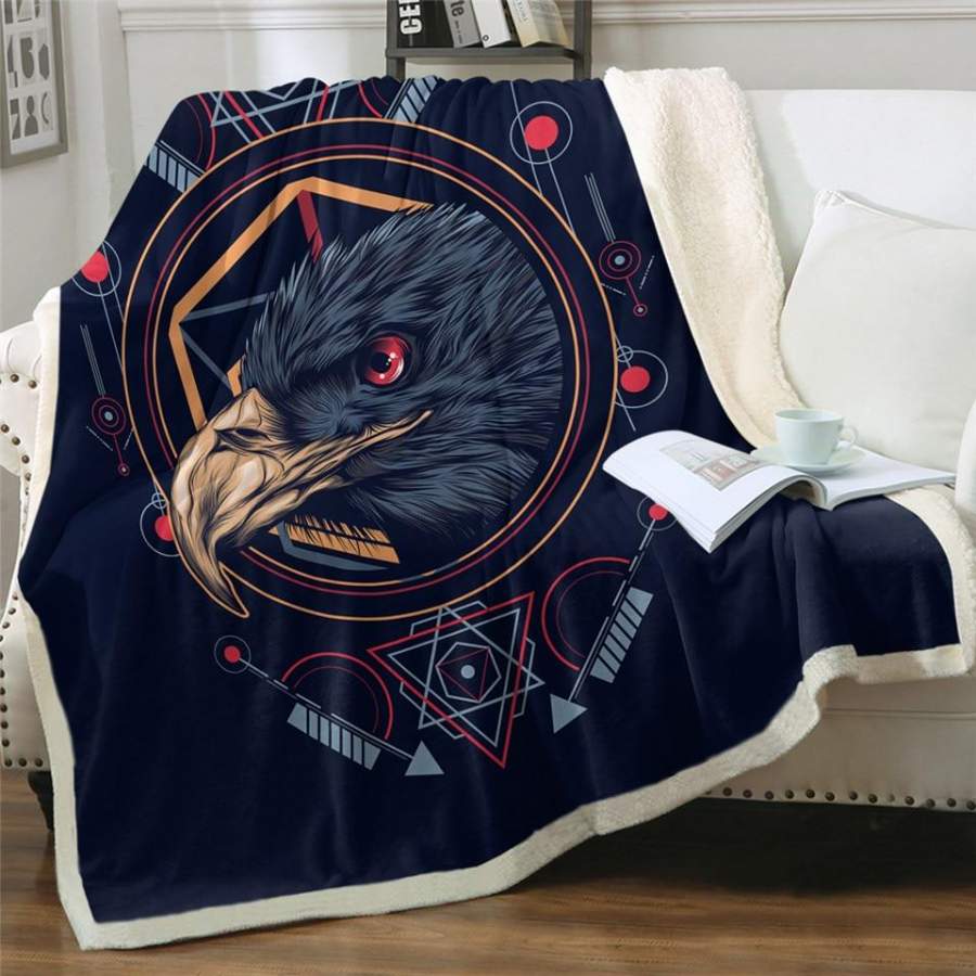 Tribal Eagle Sherpa Blanket