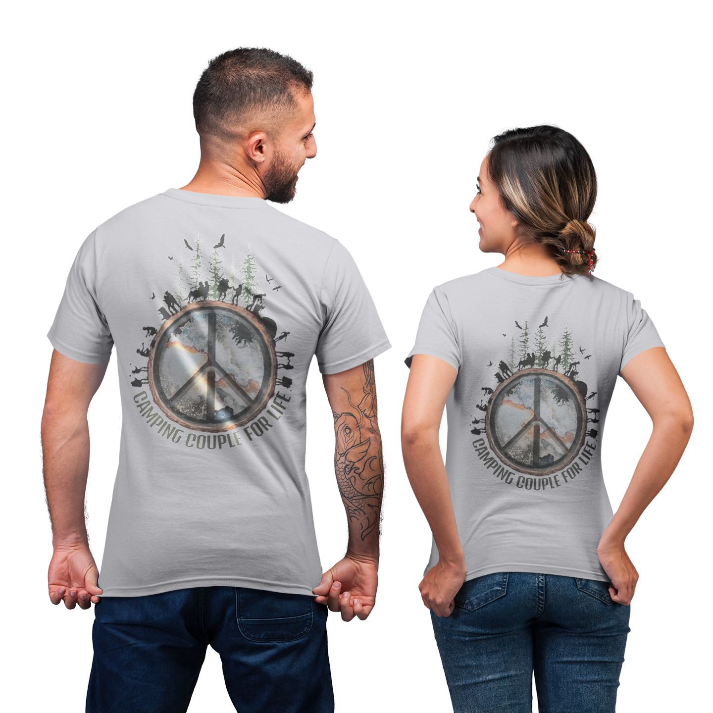 Husband & Wife Camping Partners For Life Matching Camping For Couple Gift T-Shirt