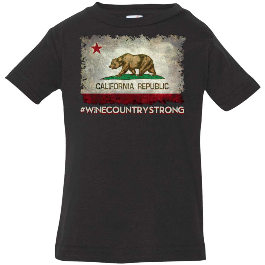 California Republic #WineCountryStrong 3322 Rabbit Skins Infant Jersey T-Shirt