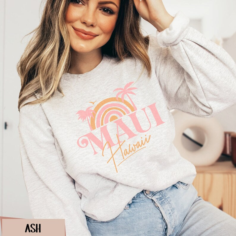 Lahaina Maui Hawaii Sweatshirt, Lahaina Memories, Lahaina Strong, Destination Shirt, Retro Maui Sweatshirt, Aesthetic Hawaii Crewneck Sws1985