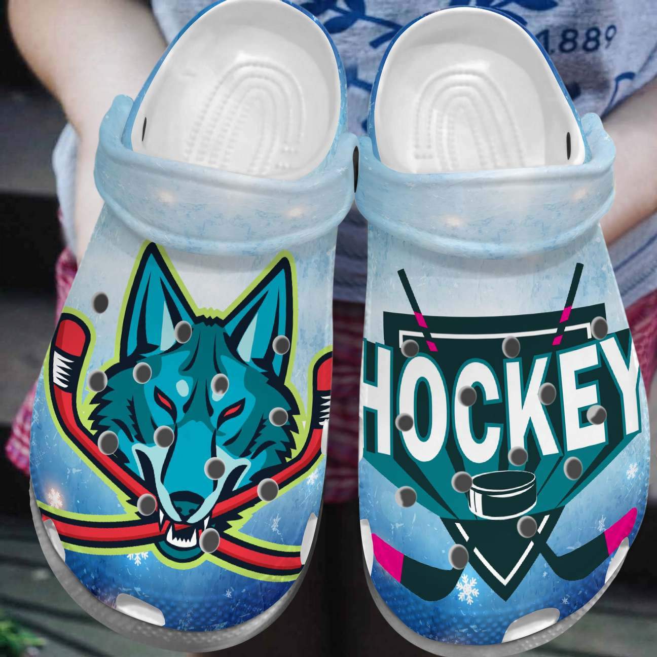 Hockey Personalized Clog, Custom Name, Text, Color, Number Fashion Style For Women, Men, Kid, Print 3D Fancy Hockey